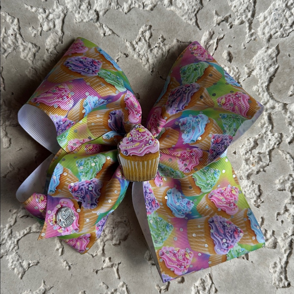 Hair bow Jojo Bow Colorful Cupcake Hair Bow